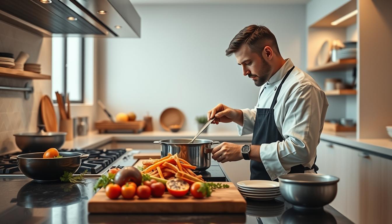 Fresh seasonal ingredients arranged for home cooking